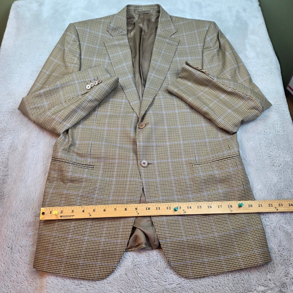 Ermenegildo Zegna Brown Tan Glen Plaid Sport Coat